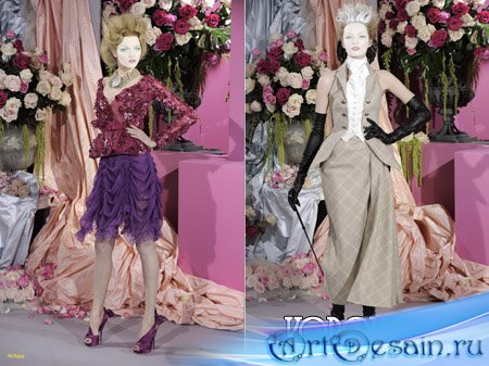 Шаблоны для фотошопа - Коллекция от Dior, ч.2