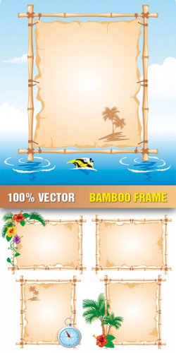 Stock Vector - Bamboo Frame