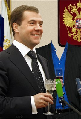 Шаблон для Photoshop - Тост от Медведева