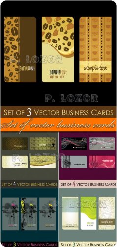 Set of vector business cards vol.6