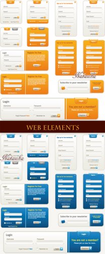 Web elements for site 2 - Stock Vectors