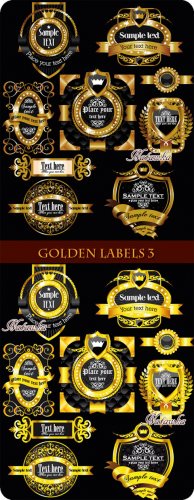 Golden labels - Stock Vectors 3