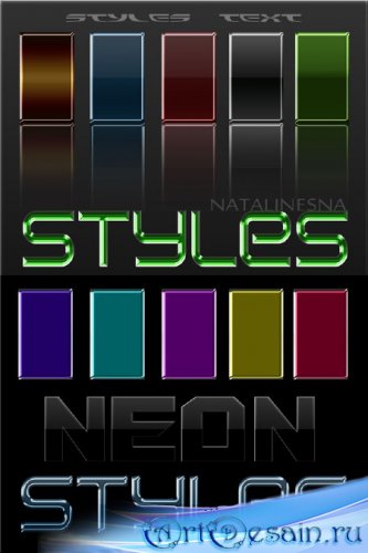       / Text styles - Shine of a neon
