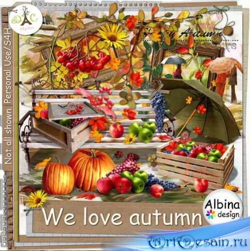 Эксклюзивный осенний скрап набор - Мы любим осень. Scrap - We love autumn