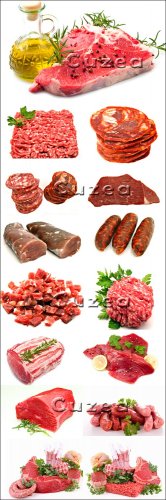 Meat on a white background - Stock photo