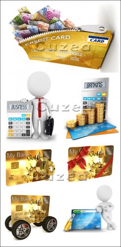         | Business and gold credit bank cards - Stock photo
