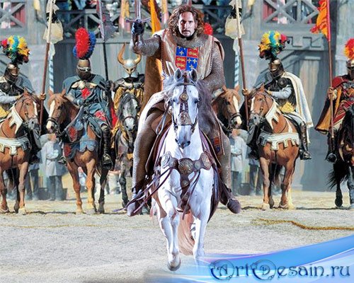 Шаблон мужской - Рыцарь на белом коне