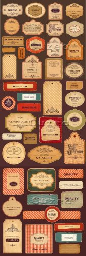    / Vintage labels for menu in vector