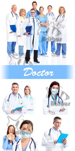 Doctors in white dressing gowns /     - photo stock
