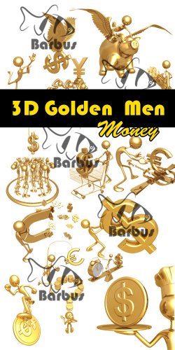 3D gold men - Money /   3D - 