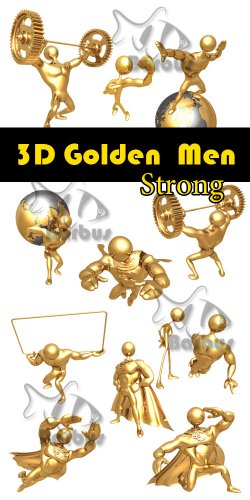 3D gold men - Strong /   3D - 