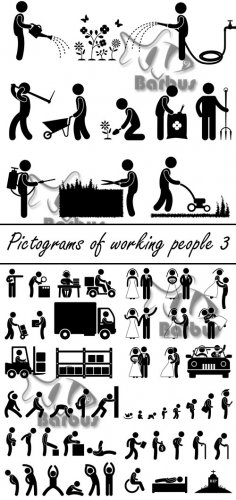 Pictograms of working people 3 /    3