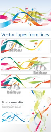 Baner with vector tapes from lines /      