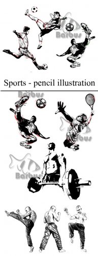 Sports - pencil illustration /  -  