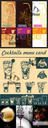 Cocktails Menu Card Design /  