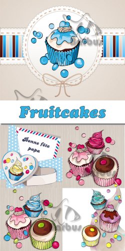 Fruitcakes /    - Vector stok