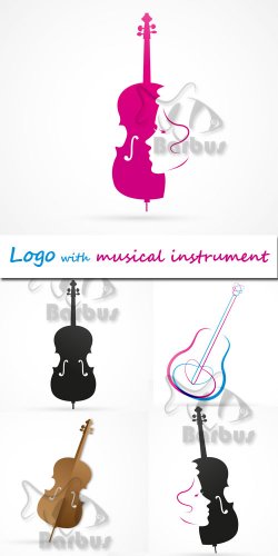 Logo with a musical instrument /     - Ve ...