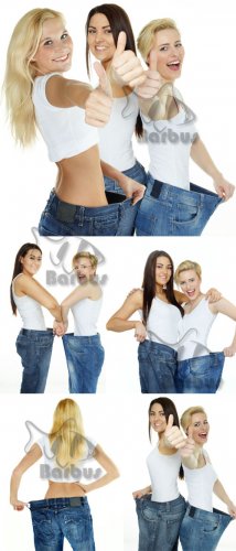 Beautiful girls are proud to lose weight /     ...