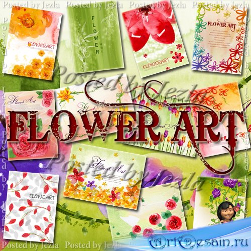 PSD  - Posters Flower Art