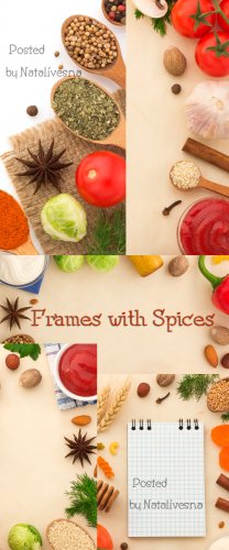  -    / Frame backgrounds spices - Stock photo