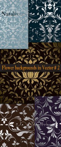     # 2  / Flower backgrounds in Vector # 2