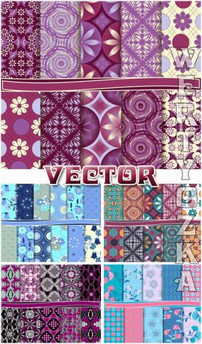   / Floral texture, backgrounds with patterns - vector cli ...