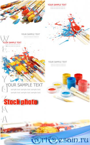    / Paints and brushes - Raster clipart