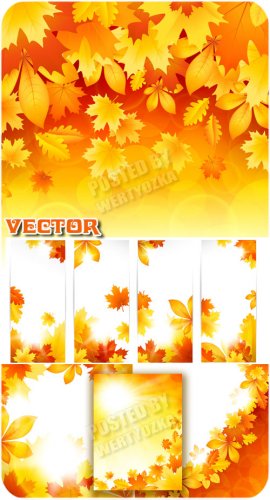 Осенние фоны и баннеры / Autumn backgrounds and banners - vector