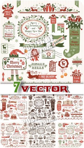       / New Year elements in the vector