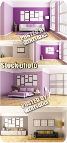      / Interior in gentle lilac tones - stock  ...