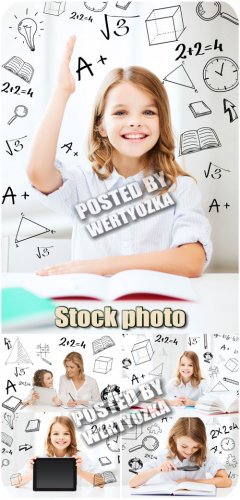  ,   / School lessons, girl schoolgirl - stock ...