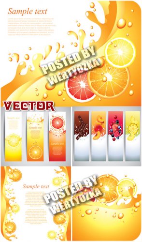 ,   ,  / Banners, backgrounds with fruits - s ...
