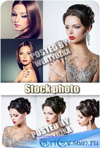     / Girl with beautiful hair styles - stock photos