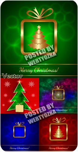      / Christmas background with golden chri ...