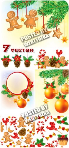     / Christmas tree and decorations - vector s ...
