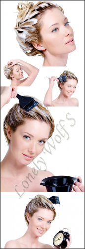 1.11 paint hair - Stock photo