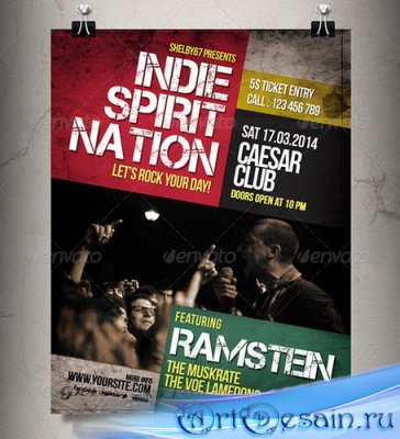 PSD - Indie Music Flyer / Poster Vol.9