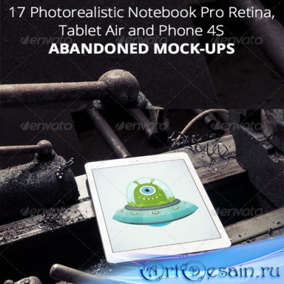 PSD - 17 Photorealistic Devices Mock-Ups Abandoned Place