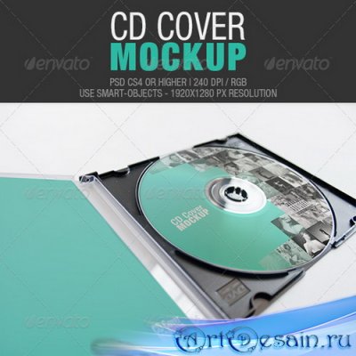 PSD  - CD Cover Mockup