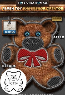 PSD - Stitched Furry Plush Toys Photoshop Creator - 7479882