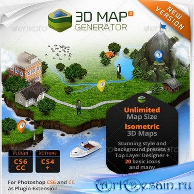 GraphicRiver - 3D Map Generator 2 - Isometric - 7667950