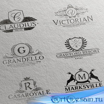 PSD, EPS - Heraldic Crest Logos Vol.3 - 7684439