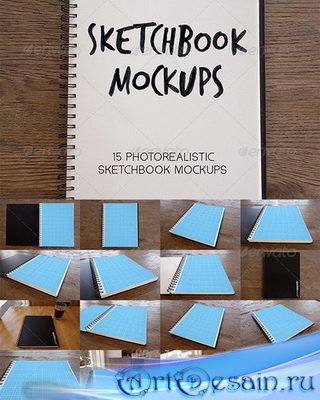 GraphicRiver - 15 Photorealistic Sketchbook Mockups - 5332707