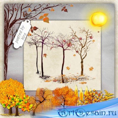 Клипарт  - Осенние деревья