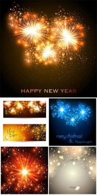  ,   / Christmas vector, New Year fireworks