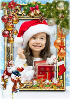 Новогодняя детская рамка для фото - Сказочный праздник