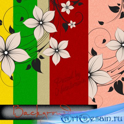 Текстуры для Дизайна – Цветная, нежная пастель с красивыми цветами