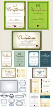 Сертификаты - векторный клипарт
