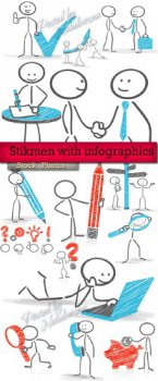 Stock Photos - Stickman with infographics