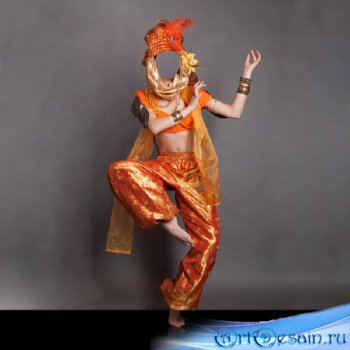 Шаблон женский - В индийском костюме